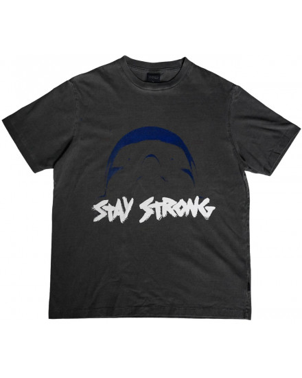 STAY STRONG HEAD CHARCOAL TEE