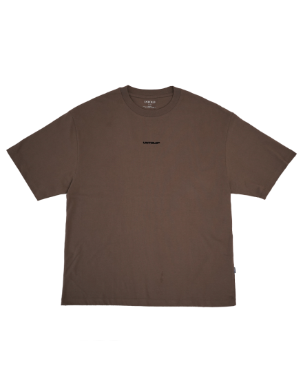 SINCE TODAY VELVET BOXY TEE - BROWN