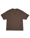 SINCE TODAY VELVET BOXY TEE - BROWN